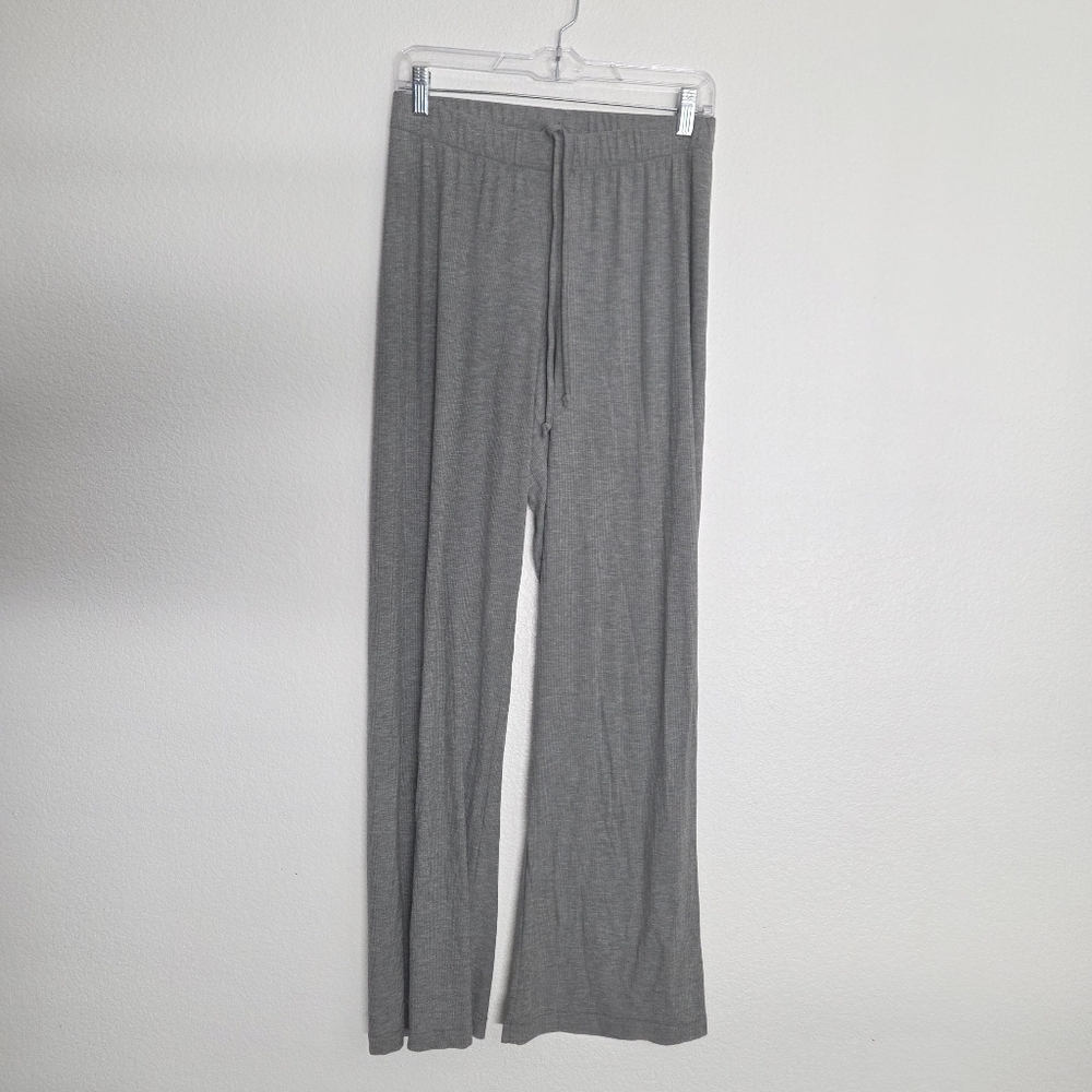 Skims Gray Ribbed Pants Size Small Lounge Slinky Knit